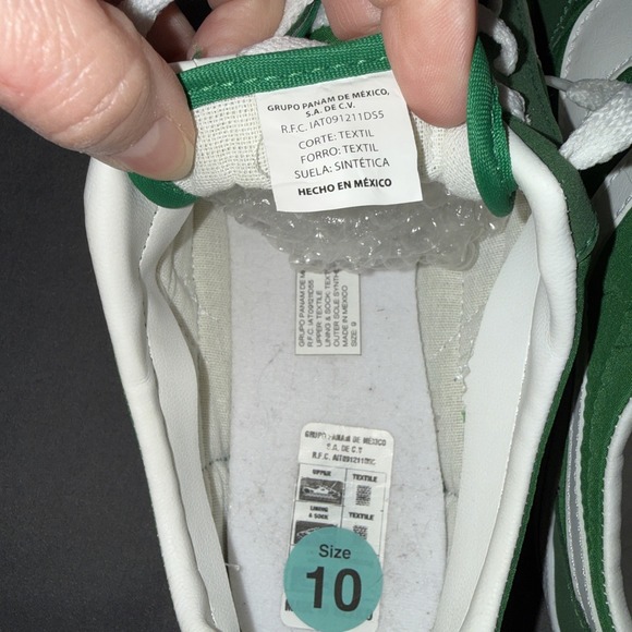 Panam Tennis Sneaker Shoe Green White NEW, Mens 9/Womens 10 - Picture 8 of 9